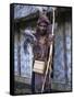 Abui Tribal Headhunter in Warrior Dress, Alor Island, Eastern Area, Indonesia, Southeast Asia-Alison Wright-Framed Stretched Canvas