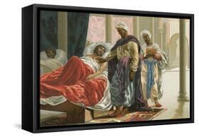 Abulcasis in the Hospital in Cordoba-Josep or Jose Planella Coromina-Framed Stretched Canvas