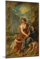 Abundance (Abundantia). Date/Period: Ca. 1630. Painting. Oil on panel Oil on panel. Height: 637 ...-Peter Paul Rubens-Mounted Poster