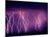 Abundance of Lightning Strikes near Tucson-null-Mounted Photographic Print