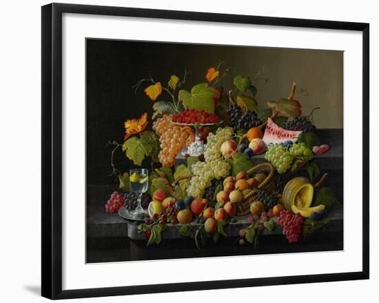 Abundant Fruit, 1858-Severin Roesen-Framed Giclee Print