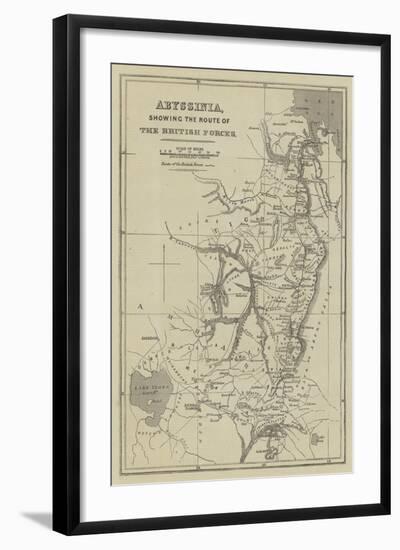 Abyssinia, Showing the Route of the British Forces-John Dower-Framed Giclee Print