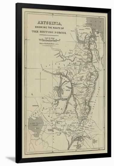 Abyssinia, Showing the Route of the British Forces-John Dower-Framed Giclee Print