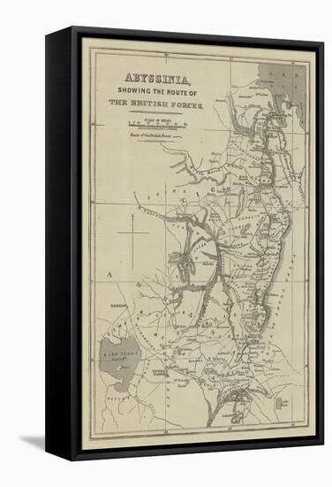 Abyssinia, Showing the Route of the British Forces-John Dower-Framed Stretched Canvas