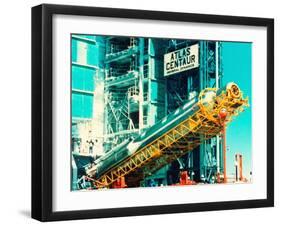 Ac-69 Atlas Centaur Rocket Being Raised into Pad before Being Launched to Release Crres into Orbit-null-Framed Photographic Print