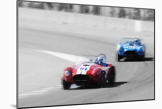 AC Cobra Racing Monterey Watercolor-NaxArt-Mounted Art Print