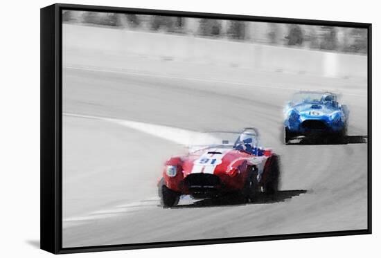 AC Cobra Racing Monterey Watercolor-NaxArt-Framed Stretched Canvas