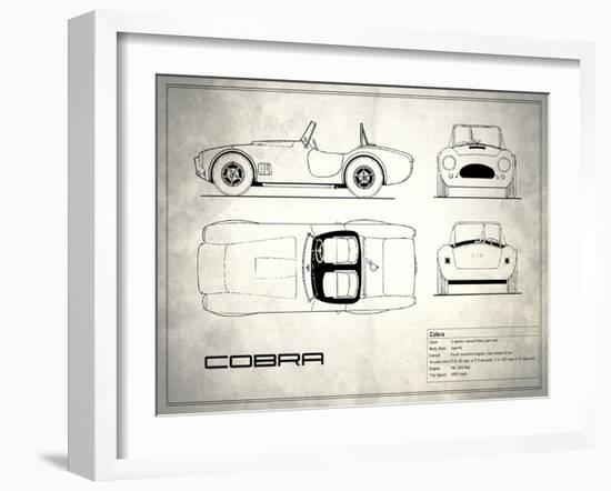 AC Cobra White-Mark Rogan-Framed Art Print