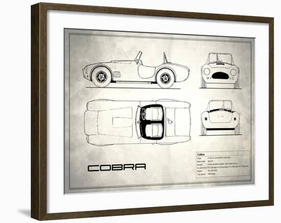 AC Cobra White-Mark Rogan-Framed Art Print