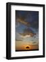 Acacia tree and clouds at sunset, Masai Mara National Park, Kenya-Godong-Framed Photographic Print