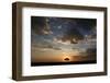 Acacia tree and clouds at sunset, Masai Mara National Park, Kenya-Godong-Framed Photographic Print