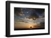 Acacia tree and clouds at sunset, Masai Mara National Park, Kenya-Godong-Framed Photographic Print