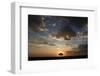 Acacia tree and clouds at sunset, Masai Mara National Park, Kenya-Godong-Framed Photographic Print