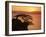 Acacia Tree Silhouetted Against Lake at Sunrise, Lake Langano, Ethiopia, Africa-D H Webster-Framed Photographic Print