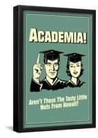 Academia Tasty Nuts From Hawaii Funny Retro Poster-null-Framed Poster