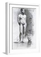 Academic Male Nude with a Grecian Urn, 1883-Joaquín Sorolla y Bastida-Framed Giclee Print