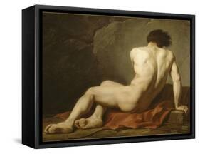 Académie d'Homme dite Patrocle-Jacques-Louis David-Framed Stretched Canvas