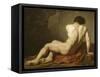 Académie d'Homme dite Patrocle-Jacques-Louis David-Framed Stretched Canvas