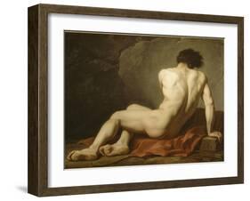 Académie d'Homme dite Patrocle-Jacques-Louis David-Framed Giclee Print