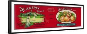 Academy Cherry Label - San Francisco, CA-Lantern Press-Framed Premium Giclee Print