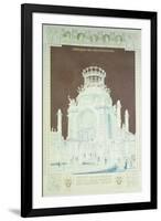 Academy of Fine Arts, Vienna, Design for the Hall of Honour (Coloured Pencil)-Otto Wagner-Framed Giclee Print