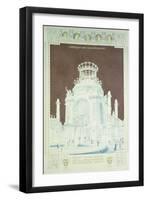 Academy of Fine Arts, Vienna, Design for the Hall of Honour (Coloured Pencil)-Otto Wagner-Framed Premium Giclee Print