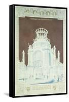 Academy of Fine Arts, Vienna, Design for the Hall of Honour (Coloured Pencil)-Otto Wagner-Framed Stretched Canvas