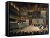 Academy of Music in Salone Dei Cinquecento (Hall of Five Hundred) in Palazzo Vecchio-null-Framed Stretched Canvas