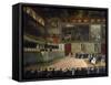 Academy of Music in Salone Dei Cinquecento (Hall of Five Hundred) in Palazzo Vecchio-null-Framed Stretched Canvas
