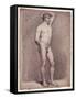 Academy Study of the Male Nude, 1764-Jacques-Louis David-Framed Stretched Canvas