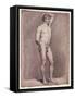 Academy Study of the Male Nude, 1764-Jacques-Louis David-Framed Stretched Canvas