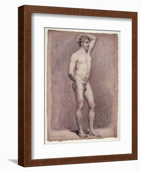 Academy Study of the Male Nude, 1764-Jacques-Louis David-Framed Giclee Print