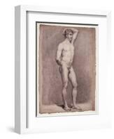 Academy Study of the Male Nude, 1764-Jacques-Louis David-Framed Giclee Print