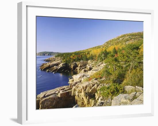 Acadia National Park Coastline, Maine, New England, USA-Roy Rainford-Framed Photographic Print