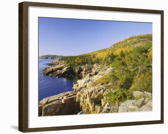 Acadia National Park Coastline, Maine, New England, USA-Roy Rainford-Framed Photographic Print