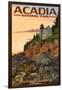 Acadia National Park, Maine - Bass Harbor Lighthouse-Lantern Press-Framed Art Print