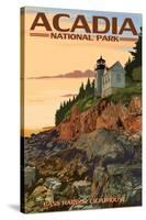 Acadia National Park, Maine - Bass Harbor Lighthouse-Lantern Press-Stretched Canvas