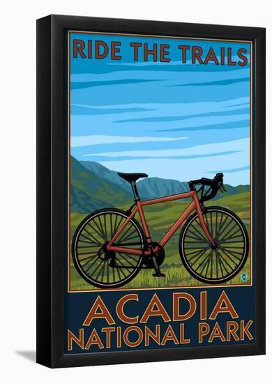 Acadia National Park, Maine - Bicycle Scene-null-Framed Poster