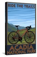 Acadia National Park, Maine - Bicycle Scene-Lantern Press-Stretched Canvas