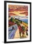 Acadia National Park, Maine - Cadillac Mountain-Lantern Press-Framed Art Print