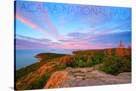 Acadia National Park, Maine - Cadillac Mountains-Lantern Press-Stretched Canvas