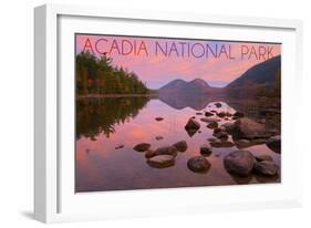 Acadia National Park, Maine - Jordan Pond-Lantern Press-Framed Art Print