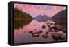 Acadia National Park, Maine - Jordan Pond-Lantern Press-Framed Stretched Canvas