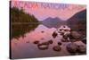 Acadia National Park, Maine - Jordan Pond-Lantern Press-Stretched Canvas