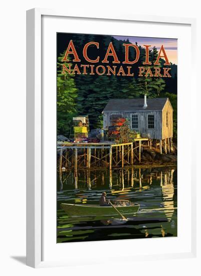 Acadia National Park, Maine - Lobster Shack-Lantern Press-Framed Art Print
