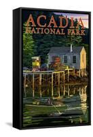 Acadia National Park, Maine - Lobster Shack-Lantern Press-Framed Stretched Canvas