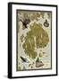 Acadia National Park, Maine - Map-Lantern Press-Framed Art Print