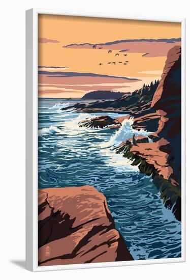 Acadia National Park, Maine - Mount Desert Island-Lantern Press-Framed Art Print