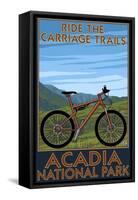 Acadia National Park, Maine - Ride the Carriage Trails-Lantern Press-Framed Stretched Canvas