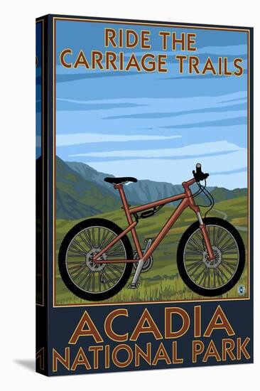 Acadia National Park, Maine - Ride the Carriage Trails-Lantern Press-Stretched Canvas